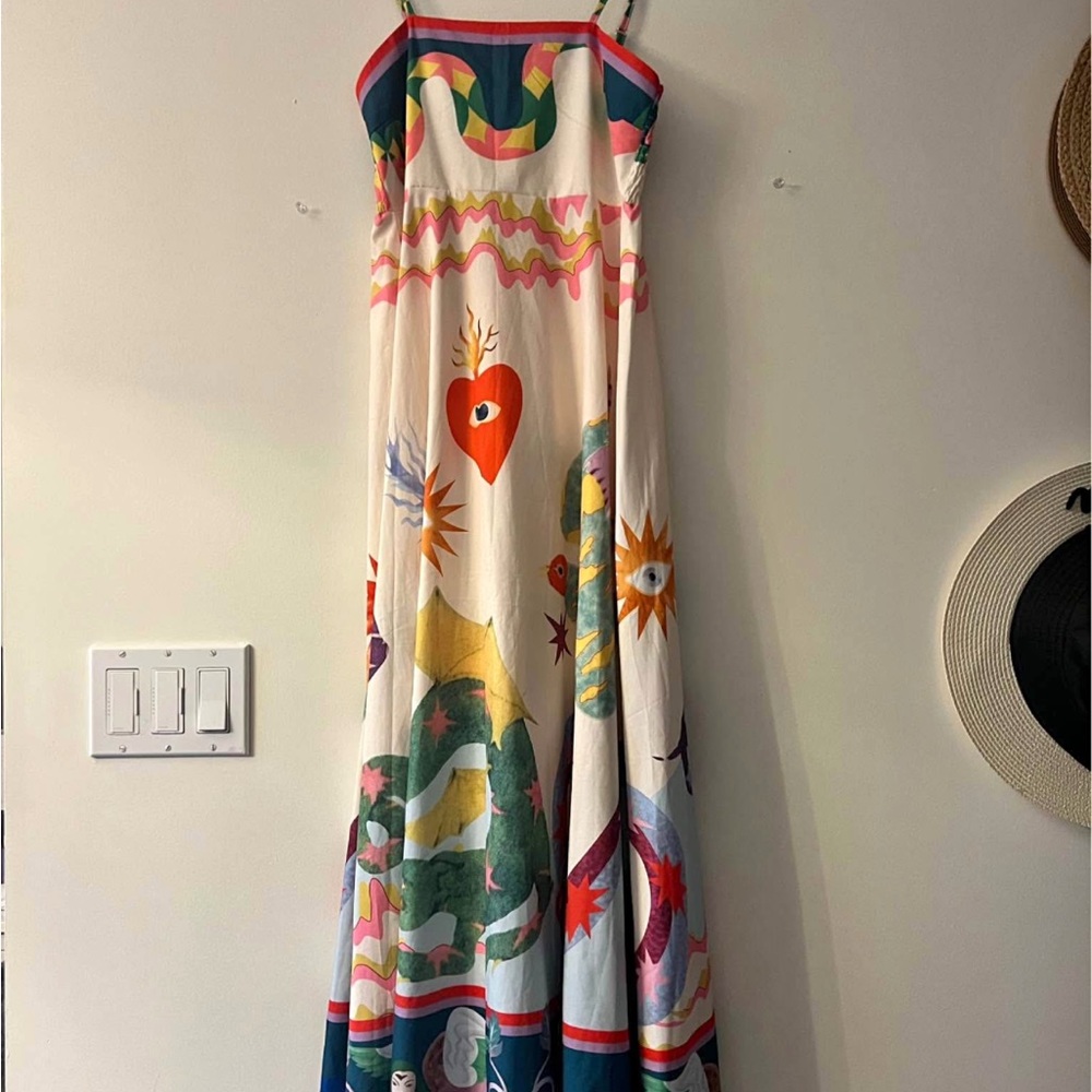 Colorful Maxi Dress with Artistic Print